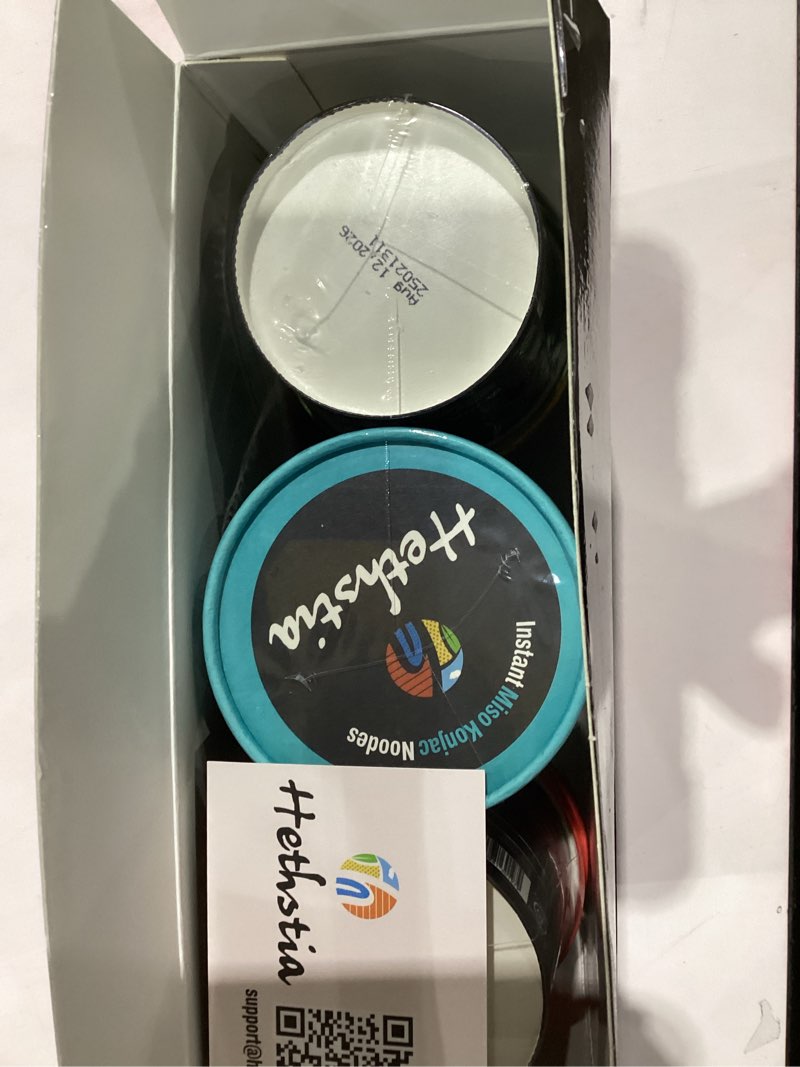 Condition photo showing New/Like New for Hethstia Konjac Noodle Soup, 6-Pack Instant Shirataki Noodle Variety Pack (Spicy Red Curry, Miso, Kimchi, Tom Yum) – Low Carb, Low Calorie, Gluten-Free, Vegan, Keto, Ready to Eat Healthy Instant Meal Variety (Spicy Red Curry, Miso, Kimchi, Tom Yum)