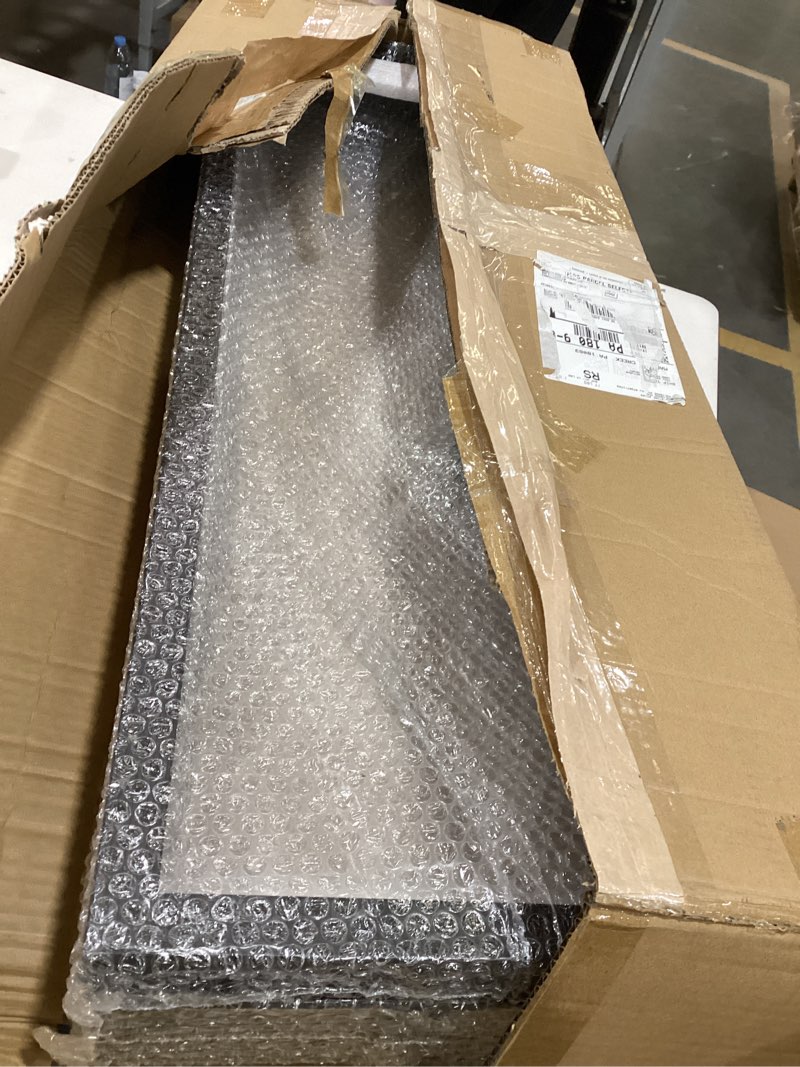 Condition photo showing As Is for 36 Inch Metal Bar Table Legs, Heavy Duty Dining Table Leg Desk Legs with Adjustment Feet, Black, Set of 2