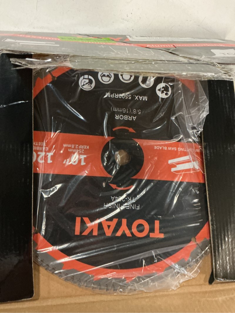 Condition photo showing New/Like New for 10-inch miter saw blade, tcg aluminum working 120-tooth ultra-fine finish professional saw blade for miter saws table saws and circular saws,arbor 5/8-inch(16mm) 10"_120t_arbor(16mm)