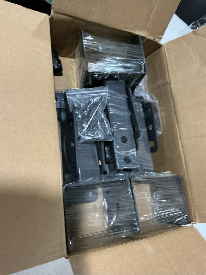 Condition photo showing Good Condition for 3pcs roof riser brackets kit pergola roof riser beam bracket, heavy duty roof mount brackets 3-1/2" saddle black for wood post gazebo pergola