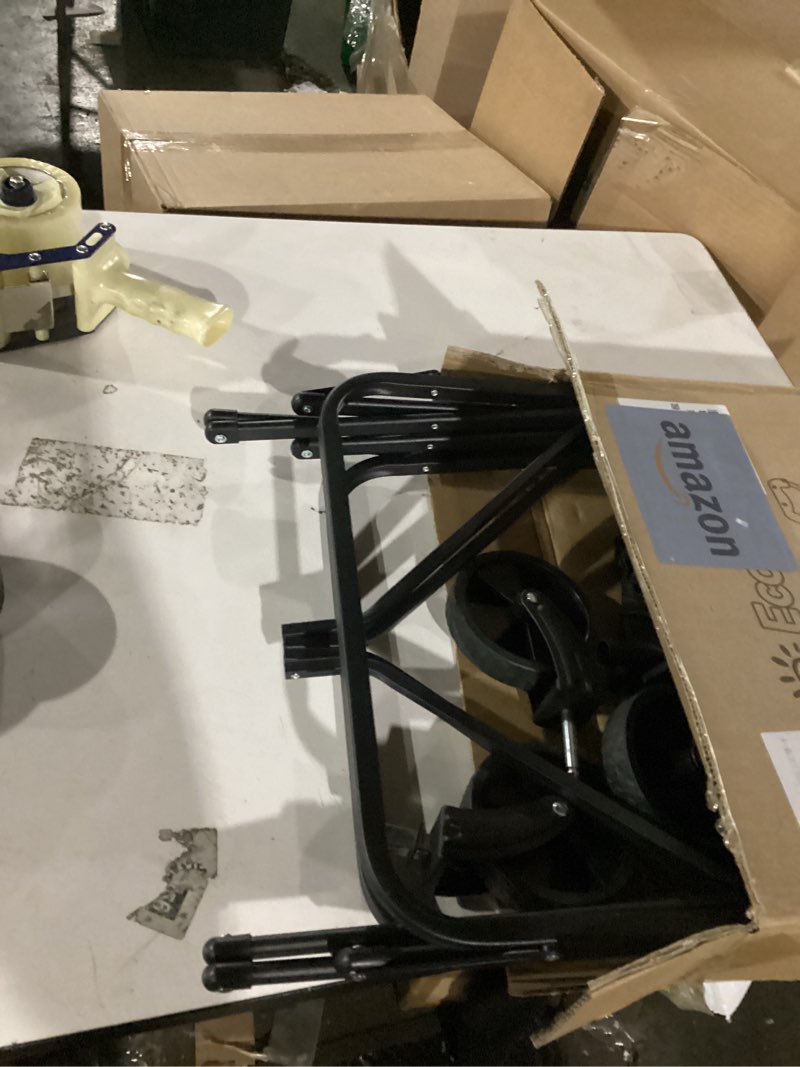 Condition photo showing Good Condition for collapsible wagon with wheels, 370lbs weight capacity foldable beach wagon with flexible handle portable utility wagon cart for outdoor, grocery, garden, camping 140l