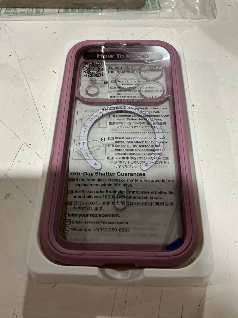 Condition photo showing New/Like New for miracase magnetic for iphone 17 pro case 6.3" [compatible with magsafe] full-body phone case with built-in glass screen protector & camera control,drop proof iphone 17 pro cover, lilac iphone 17 pro magnetic lilac