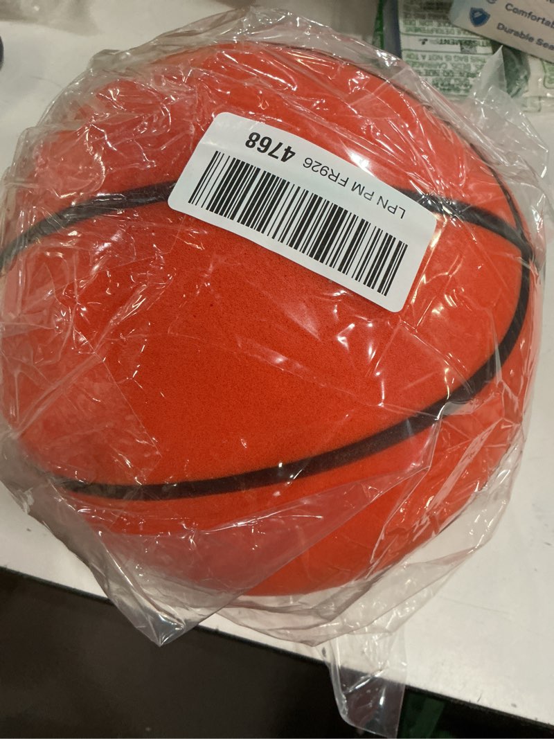 Condition photo showing Good Condition for silent basketball size 7 (29.5") – grooved airless indoor basketball for quiet dribbling and indoor training, pro pu foam ball – real feel higher bounce quieter orange