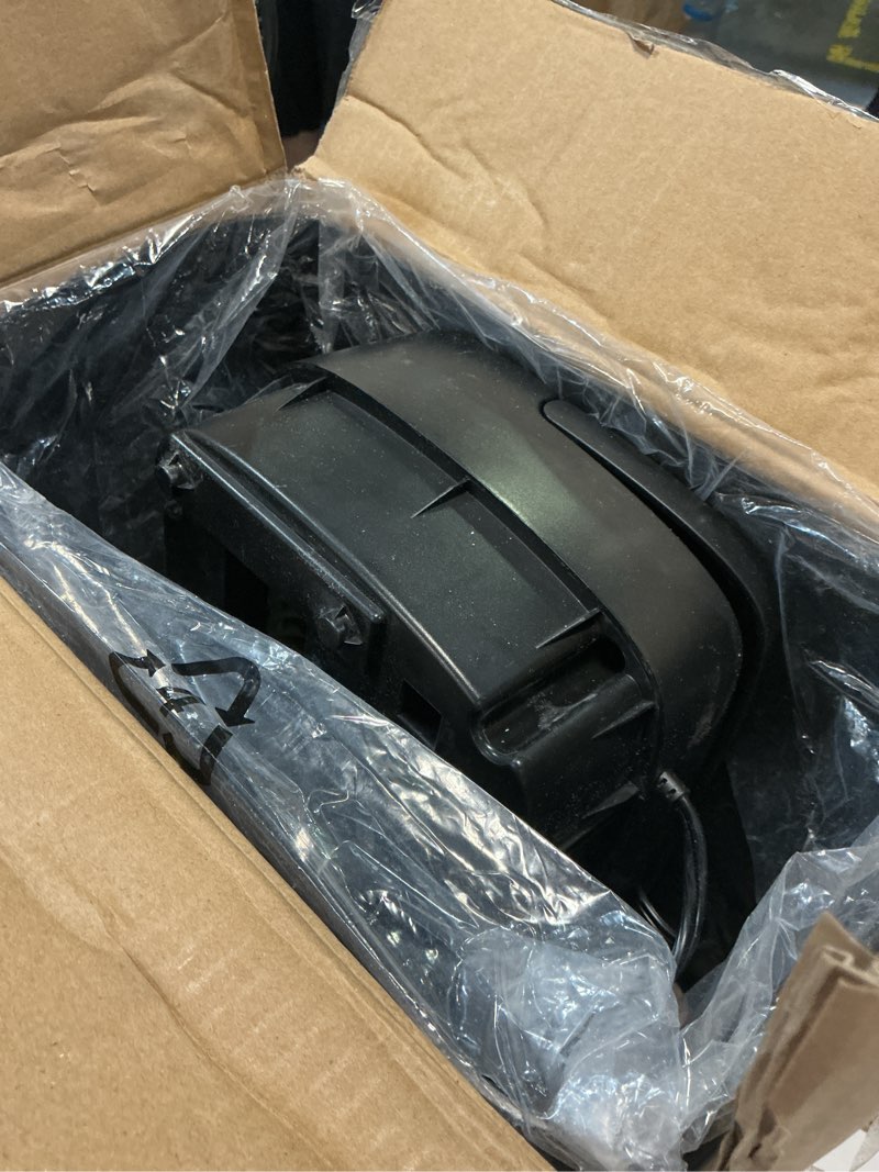 Condition photo showing As Is for amazon basics 12-sheet cross-cut paper and credit card shredder with overheat protection, black (new model) 12 sheet black