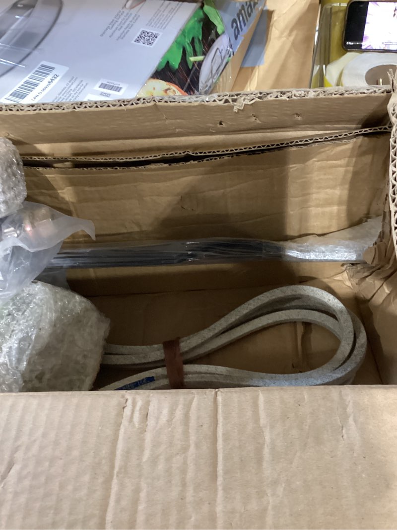 Condition photo showing Good Condition for ocpty lawn mower deck rebuild kit 42", mower blade rebuild kit fit for poulan pro pp19a42 pb185a42 pb195h42lt pb20h42yt, 1 belt 2 spindle assembly 2 mower pulleys 2 mower blades 2 idler pulleys