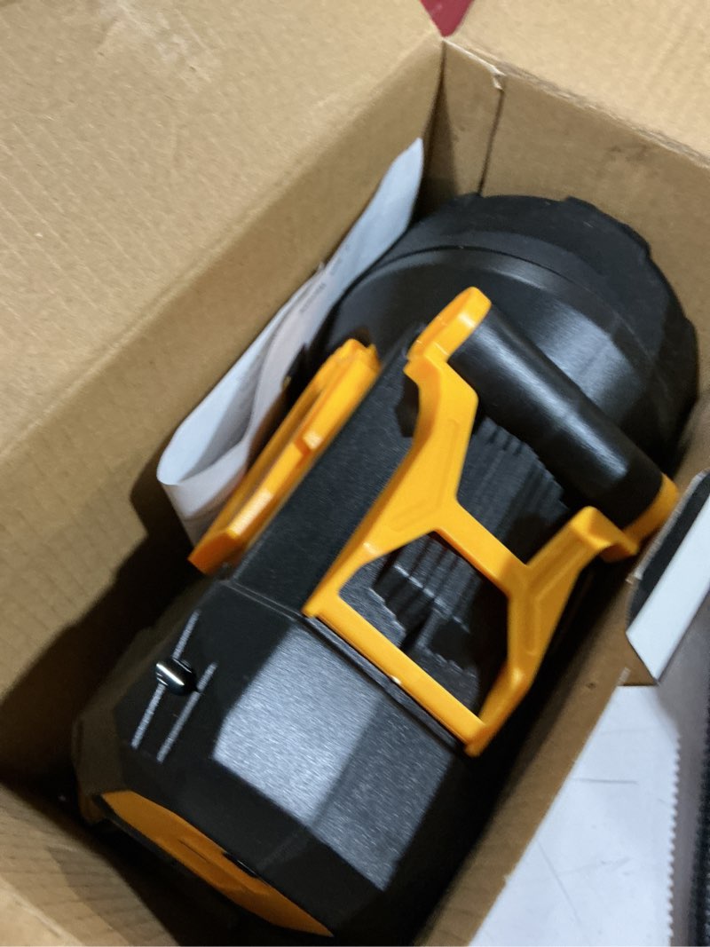 Condition photo showing As Is for mixilin rechargeable spotlight 99,000 lumens, super bright led spotlight flashlight outdoor with cob light & foldable tripod, 10000?ah long lasting large handheld spot light for boating camping