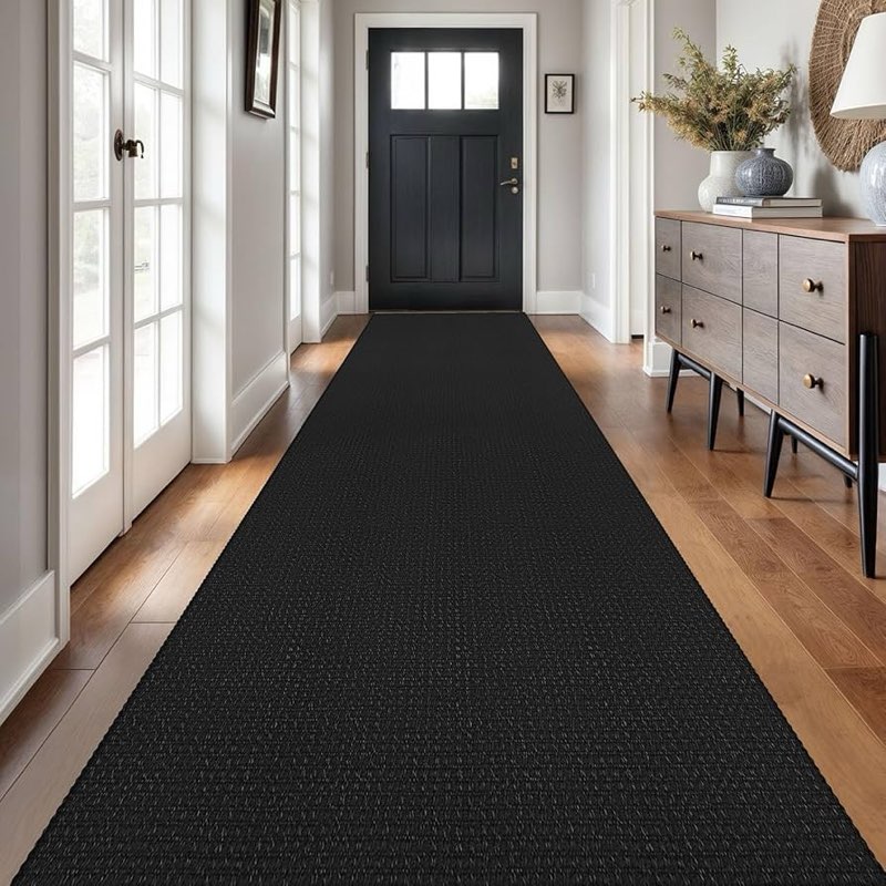 ivissy braided runner rug 3x18 ft washable runners for hallways non slip rubber backed kitchen runne