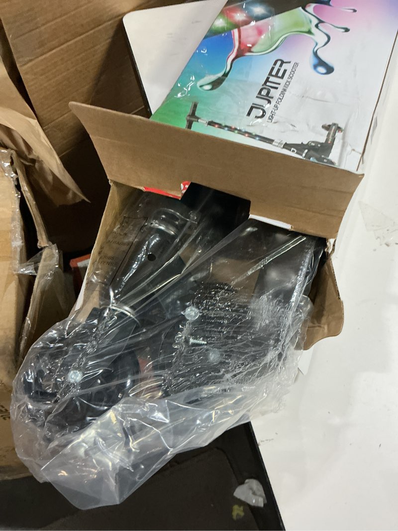 Condition photo showing Good Condition for Jetson Jupiter Kids 2-Wheel Light-Up Kick Scooter, LED Lights on Handlebar, Stem, Wheels & Deck, Adjustable Handlebar, Rear Brake, Easy-Folding Mechanism, Ages 5+ Jupiter Black