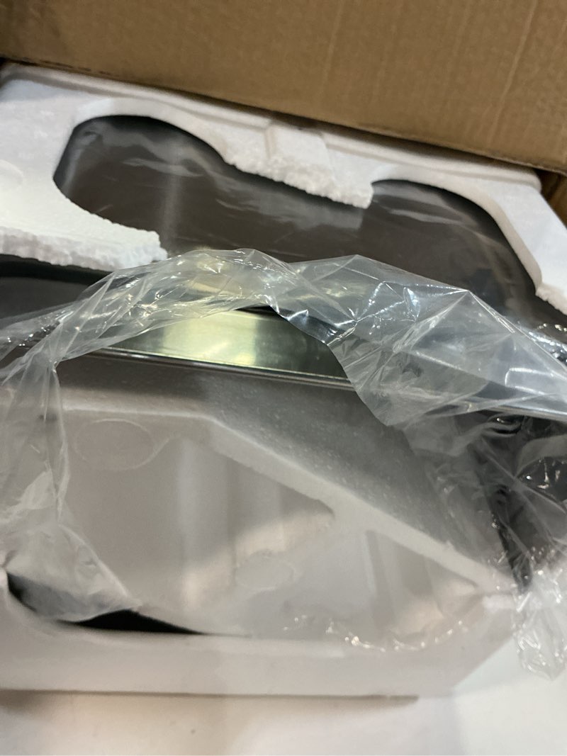 Condition photo showing Good Condition for EKO Mirage-T 50 Liter / 13.2 Gallon Touchless Rectangular Motion Sensor Trash Can, Brushed Stainless Steel Finish