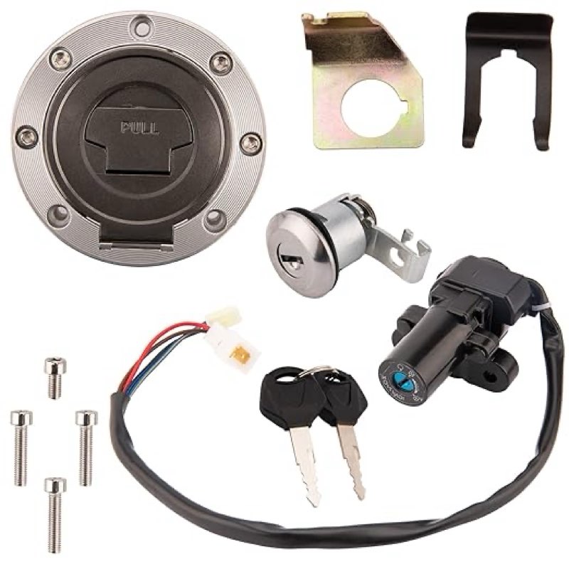 R6 Ignition Switch Compatible with Yamaha YZF R1 R6 Key Ignition 1992-2012 Gas Cap Cover Seat Lock Key Set