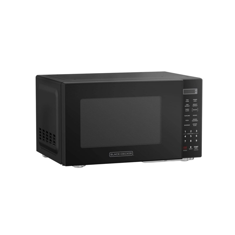 black+decker 0.9 cu ft microwave black