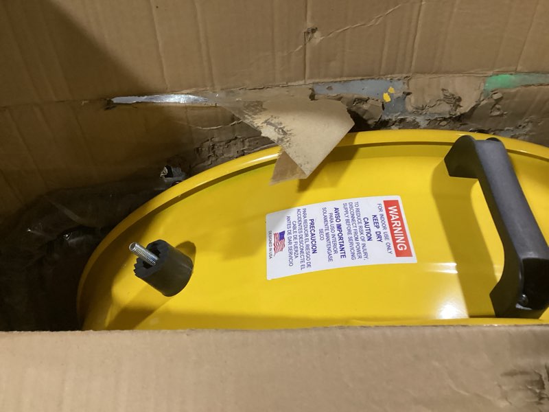 Condition photo showing Good Condition for Tornado - 24 Inch High Velocity Heavy Duty Tilt Metal Drum Fan Yellow Commercial, Industrial Use 3 Speed 7700 CFM 1/3 HP 8 FT Cord ETL Safety Listed (YELLOW)