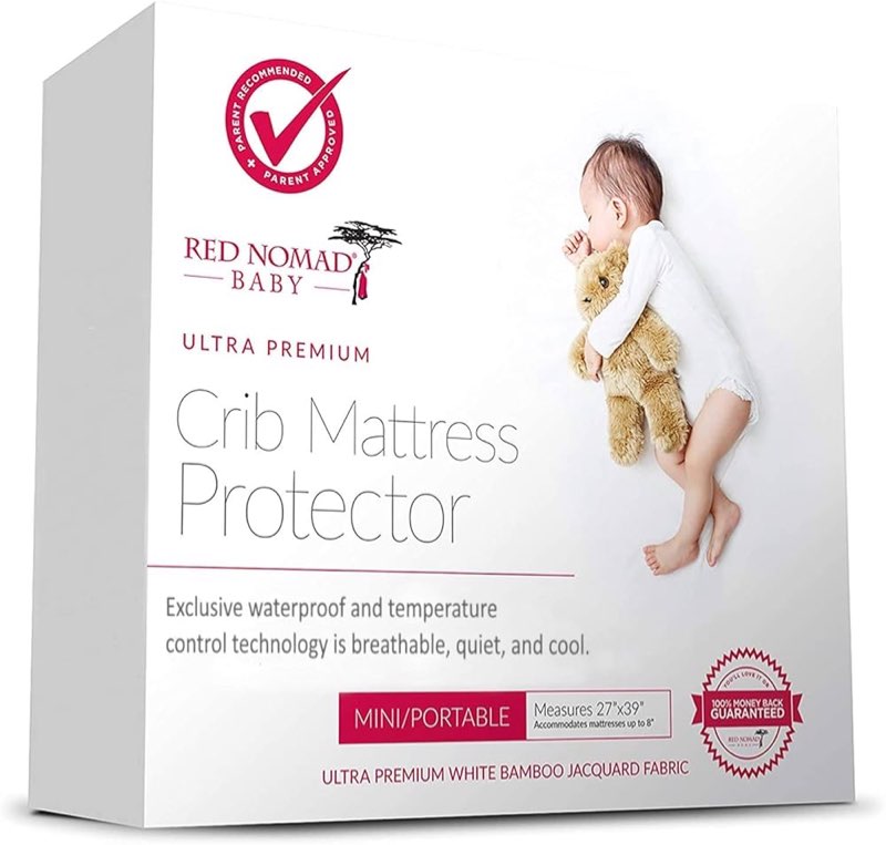 Red Nomad Waterproof Crib Mattress Protector 27”x39”