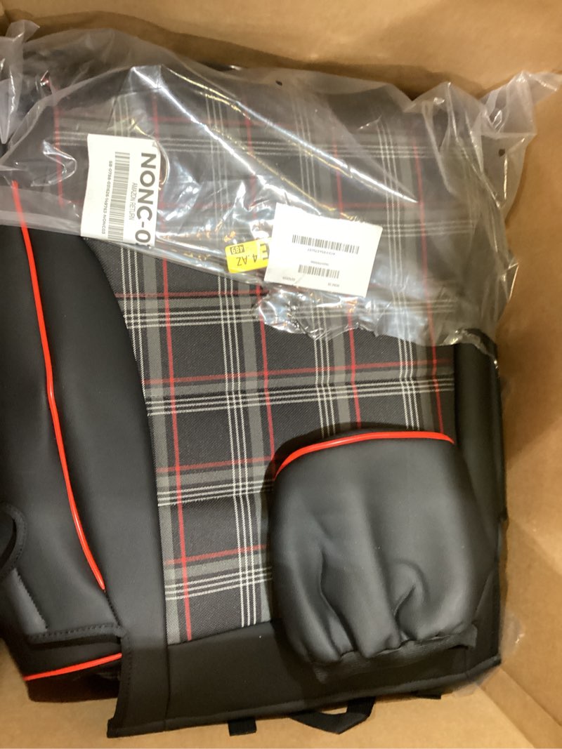 Condition photo showing Good Condition for hkz fit crv car seat covers full set for honda cr-v 2015 2016 crv sport;ex;ex-l;lx;touring;special edition awd/2wd - leather (scottish style black/red) 2015-2016 crv scottish style(black/red)