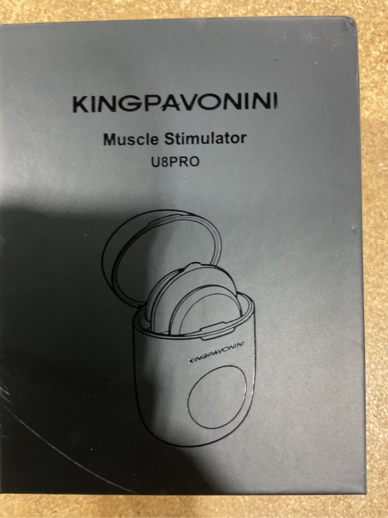 Condition photo showing New/Like New for kingpavonini wireless tens unit, muscle stimulator for pain relief, portable rechargeable tens ems machine, led screen, remote, dual channel 6 modes 16 intensity massager, charging case (blue)