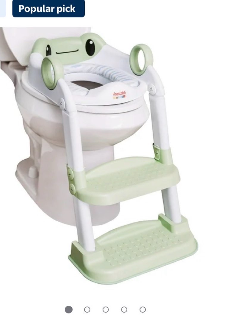 Hopscotch Lane Frog Character Step up Potty - Toddler Toilet Seat with Ladder, Children 12