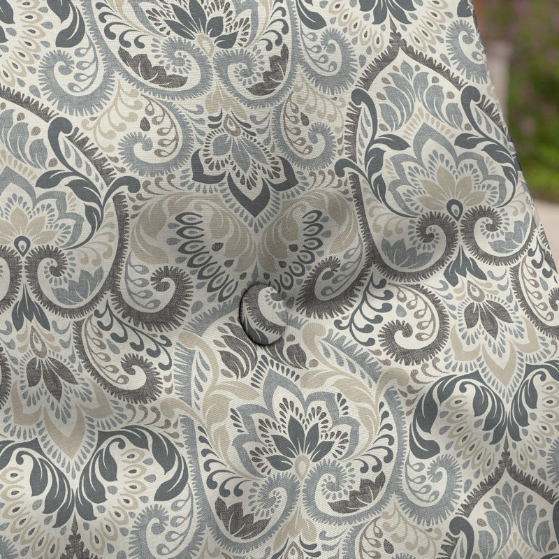 arden selections outdoor plush modern tufted bench cushion, 48 x 18, water repellent, fade resistant, tufted bench cushion for bench and swing 48 x 18, alana tile alana tile 48 x 18 modern tufted bench