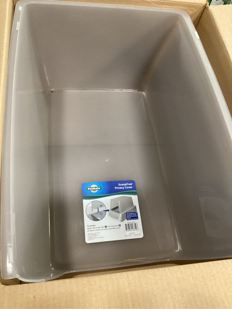 Condition photo showing Good Condition for PetSafe ScoopFree Litter Box Privacy Cover - Convenient Potty Cover with Minimalist Cabin Design & Durable Construction - Removable Hood for Skittish Cats - Washable & Travel Friendly