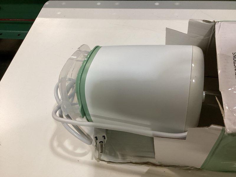 Condition photo showing As Is for momcozy bottle warmer, fast bottle warmers for all bottles with timer, accurate temperature control and automatic shut-off, multifunctional bottle warmer for breastmilk green+white