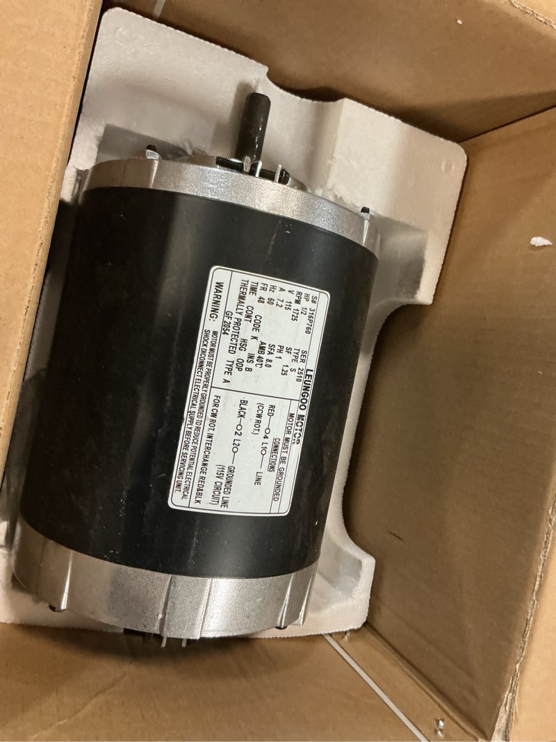 Condition photo showing Good Condition for GF2054 Blower Motor 1/2 HP 115 Volt 60Hz 1725RPM 48 Frame Compatible with AO Smith, Packard 45012, Emerson 8200, GE BF-4708, Universal 811, BALDOR RSP3451A, Dayton 4UE85, Belt Drive ODP Leungoo