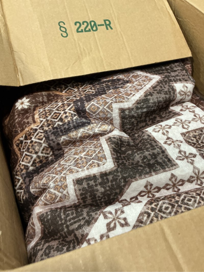 Condition photo showing Good Condition for 2x3 area rug - washable ultra-thin kitchen rug indoor vintage doormat with non-slip backing - soft rug for entryway, bedroom, kitchen, bathroom brown white gray brown white gray 2' x 3' (rectangular)