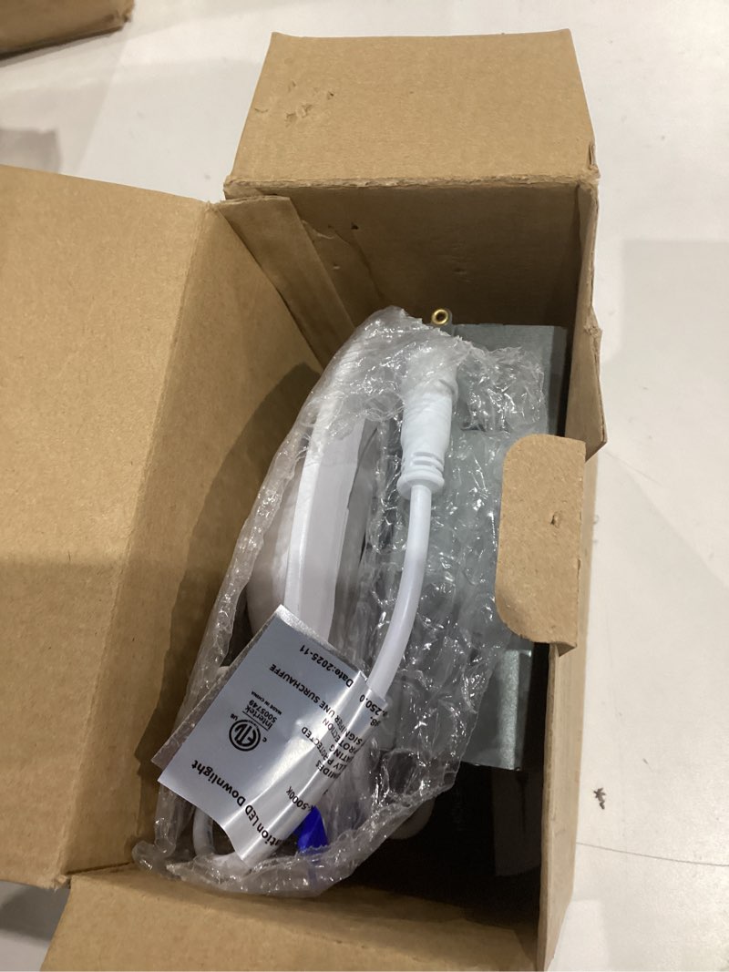 Condition photo showing Good Condition for Adetu 4 inch Gimbal led recessed Lights, 360°+90° Adjustable Directional Recessed Lighting, 2700K/3000K/3500K/4000K/5000K Dimmable Retrofit Eyeball Can Lights with Jbox, ETL 1 Pack White-4 inch