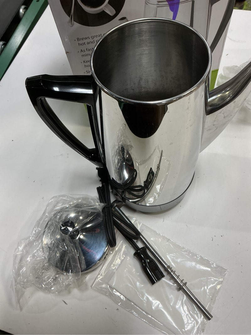 Condition photo showing Good Condition for presto 12 cup stainless steel coffee maker, chrome