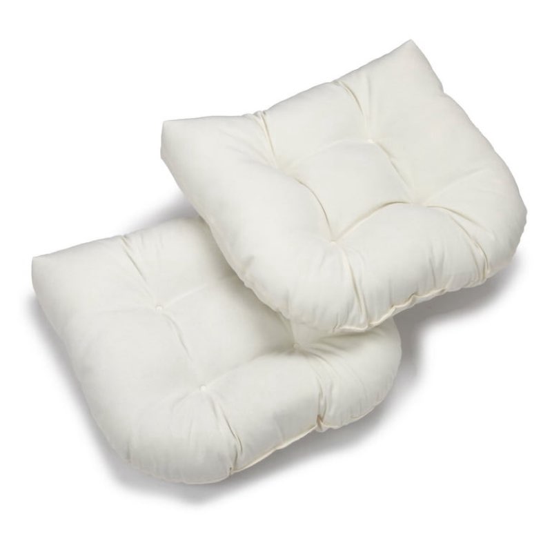 blazing needles 916x16sq-t-2ch-tw-eg 16 in. solid twill square tufted chair cushions,