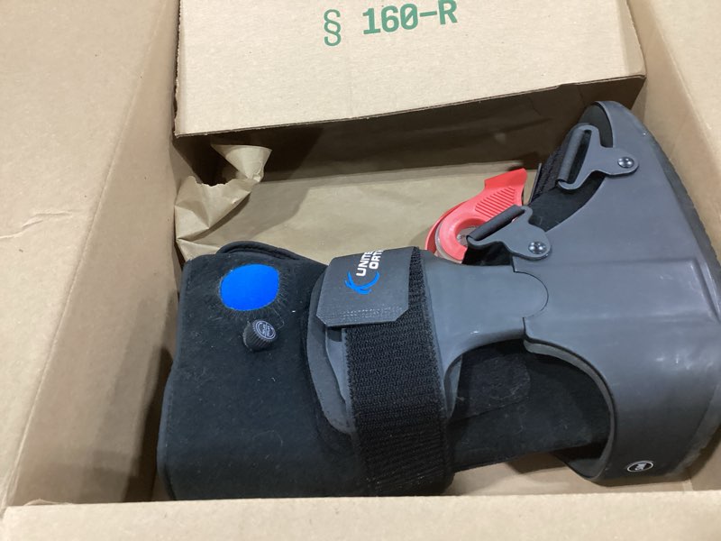 Condition photo showing Good Condition for united ortho short air cam walker fracture boot, small, black black small boot