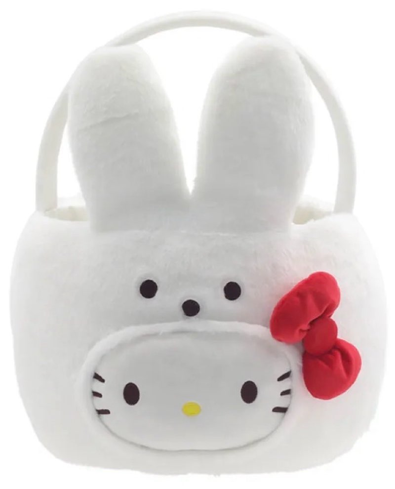 PEEPS Hello Kitty White Bunny Plush Easter Basket