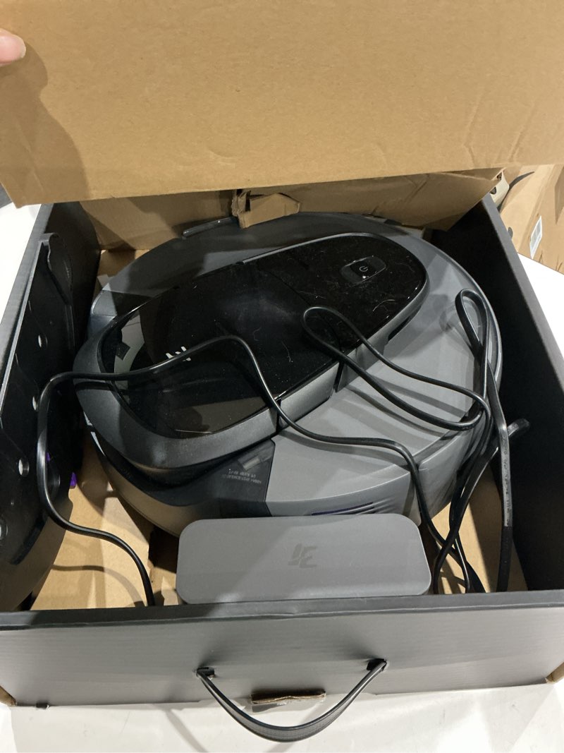 Condition photo showing Good Condition for (incomplete, missing pieces)3i g10+ robot vacuum and mop combo, 18,000 pa suction, 60-day hands-free cleaning with quiet debris compression, smart lidar navigation, auto extension along edges, ideal for hard floors & carpets
