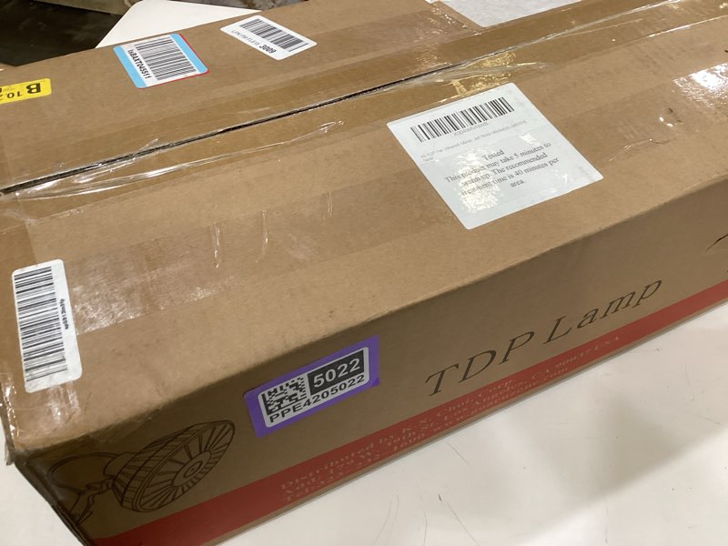 Condition photo showing As Is for ks tdp far infrared mineral heat lamp w/detachable head floor model (ks-9800n)