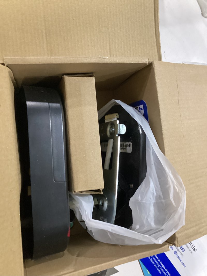 Condition photo showing As Is for veise keyless entry door lock with 2 lever handles - electronic keypad deadbolt, auto lock, back lit & easy installation design, front door handle sets, oil rubbed bronze