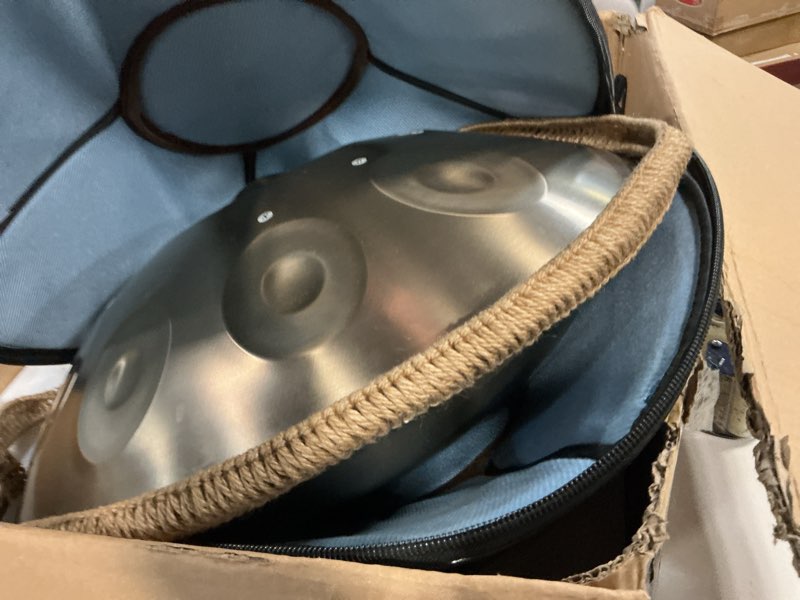 Condition photo showing Good Condition for Handpan 22 Inches Drum Set, 440Hz 10 Notes Hand Drum Instrument, Premium Steel Hand Drum, Includes Carrying Case, Drumsticks, Spiral Wraps, Instruction Guide HD-10 Notes