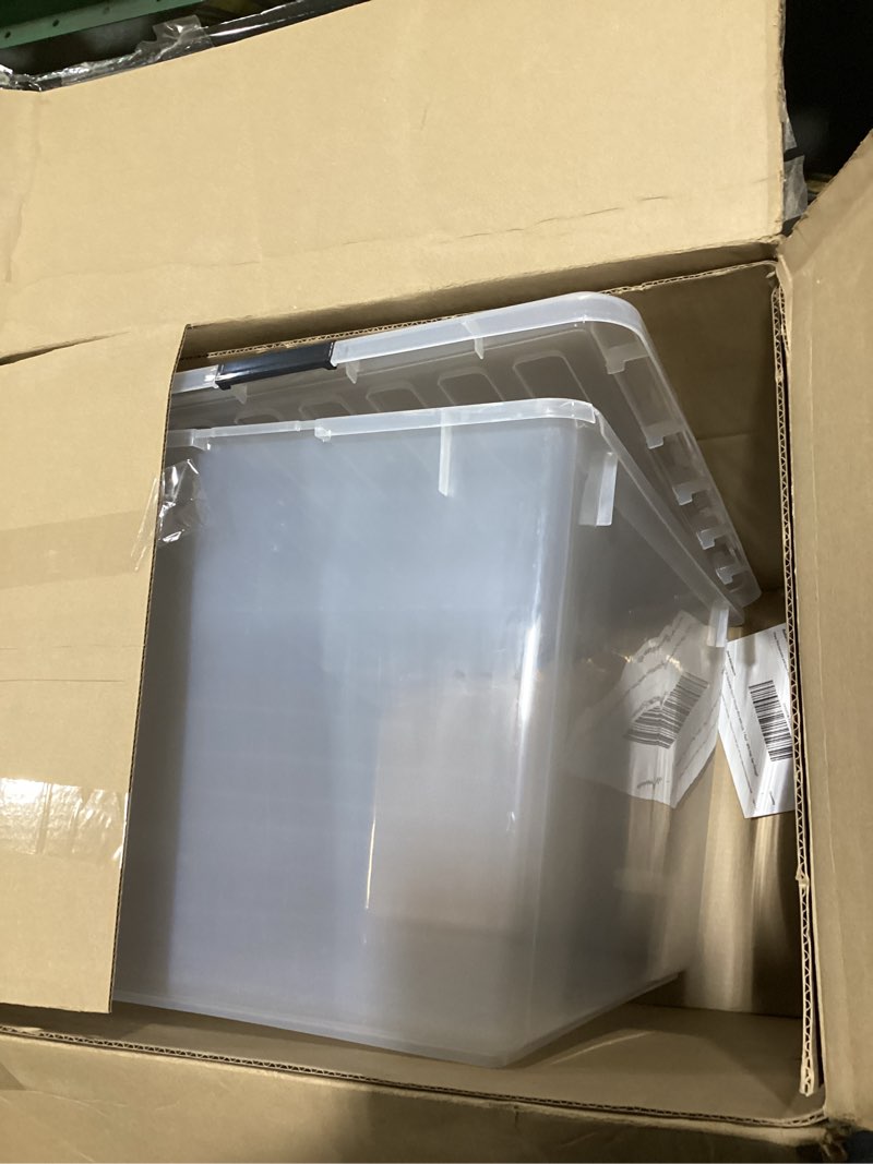 Condition photo showing Good Condition for 56Qt Clear Storage Tote