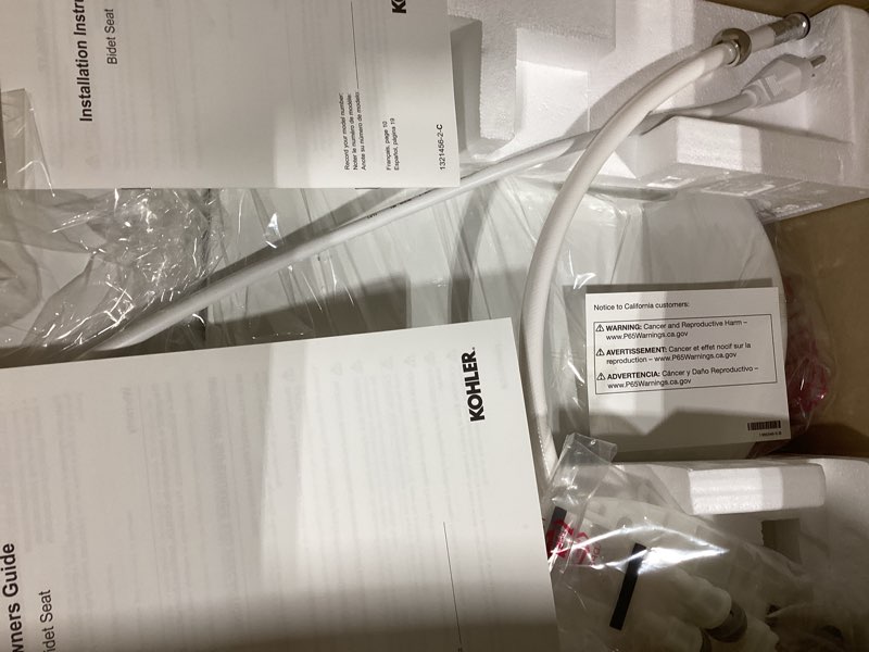 Condition photo showing Good Condition for Kohler PureWash E580 Elongated Bidet Toilet Seat, White, Quiet-Close Lid Prevents Slamming, Self-Cleaning Wand, Adjustable Water Pressure with Multiple Cleansing Options
