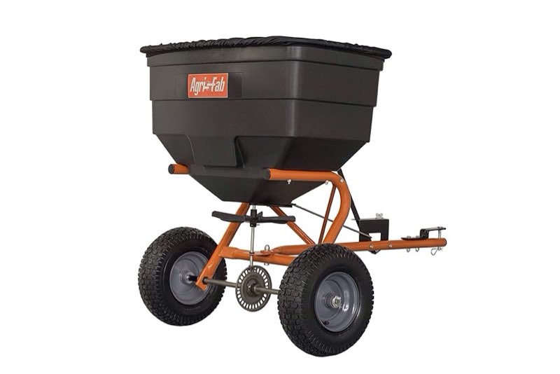 Agri-Fab 45-0547 185 lb. Tow-Behind Lawn & Garden Broadcast Spreader for Seed,Fertilizer,Salt,Ice Melt; Easy to use Flow Control from Seat of Riding Lawn Mower