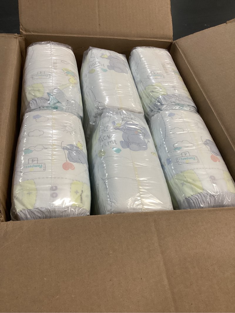 Condition photo showing New/Like New for Pampers Swaddlers Diapers, Size 4 (15-34 lbs), 150 Count, Absorbent, Keeps Baby Dry and Comfortable, Skin Safe Disposable Baby Diaper (Packaging May Vary) Size 4 150