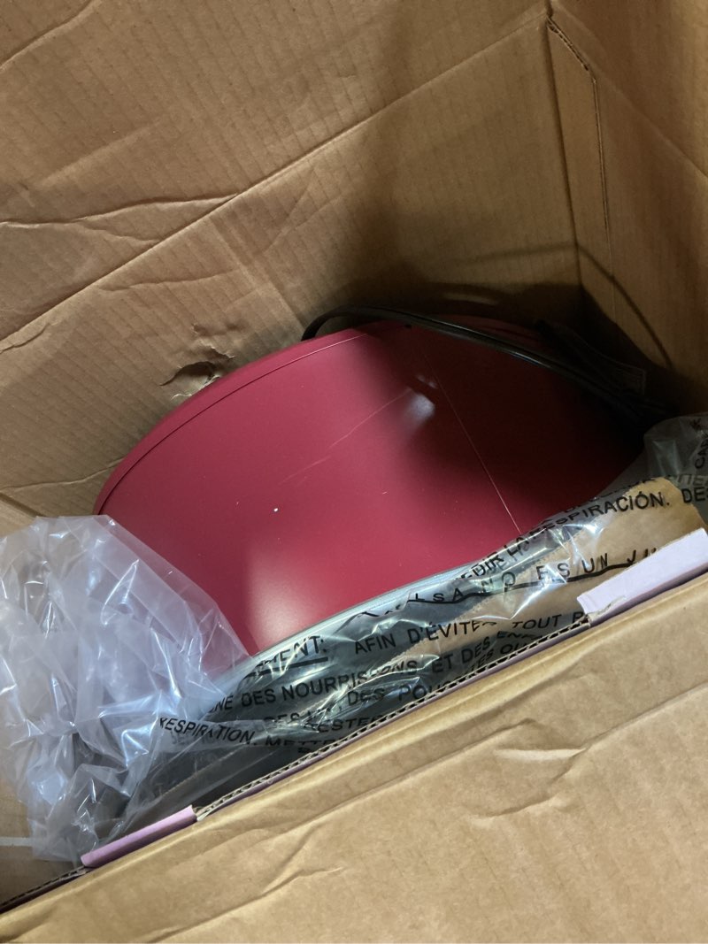 Condition photo showing As Is for Paris Hilton 6-Quart Manual Slow Cooker, Features Three Settings (Low, High, Warm), Naturally Nonstick and Dishwasher Safe Stoneware Insert, Family Sized Capacity, Berry 6 Quarts Berry