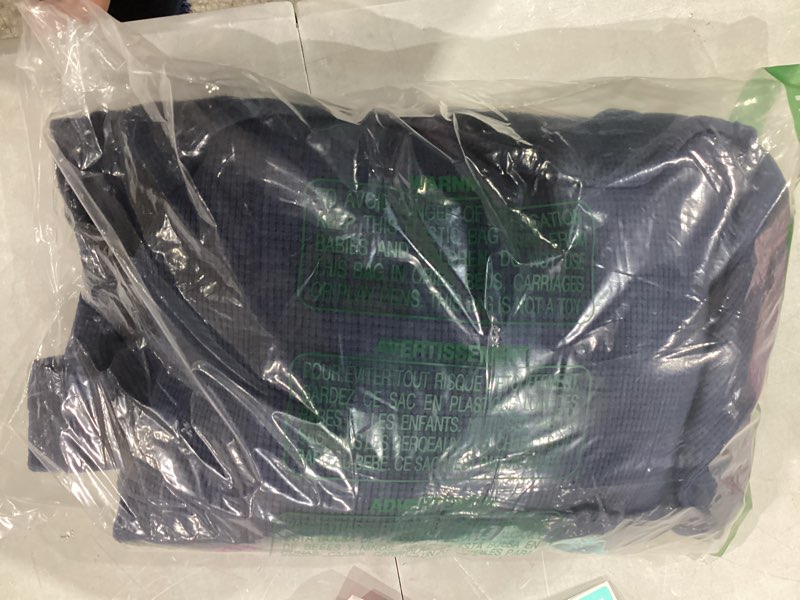 Condition photo showing New/Like New for Latuza Women's Waffle Knit Robe Hooded Long Bathrobe X-Large Navy