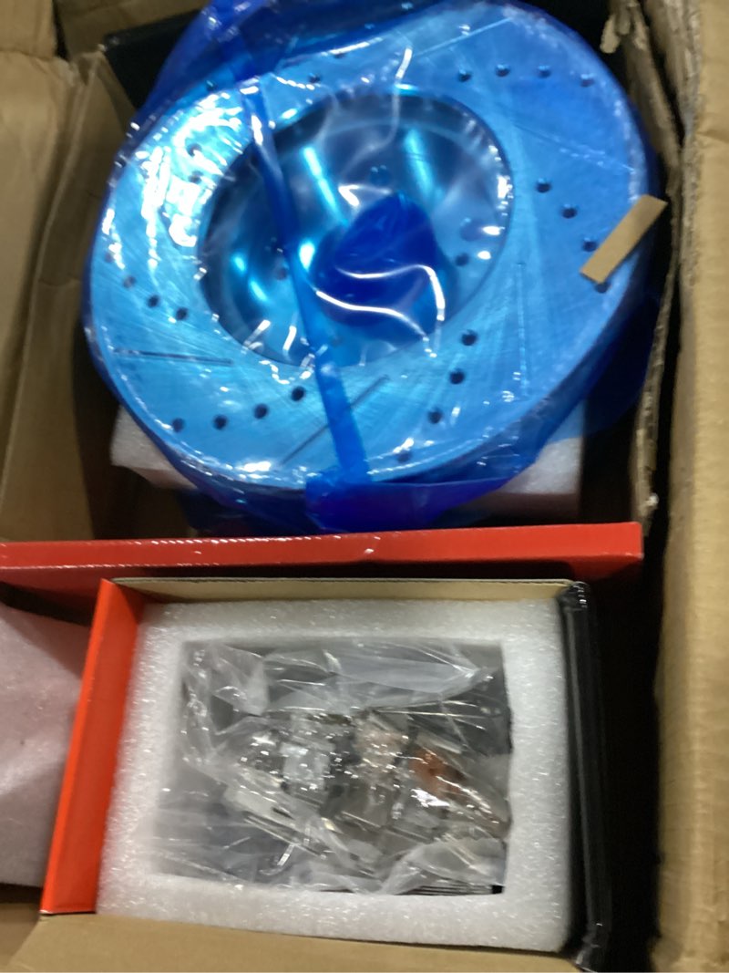 Condition photo showing Good Condition for a-premium 11.10 inch (282mm) front brake rotors & ceramic pads kit, 6-pack | compatible with honda and acura models - accord 03-12/14-17, civic 13-18, cr-v 02-04, element 03-11, ilx 14-15 front drilled and slotted