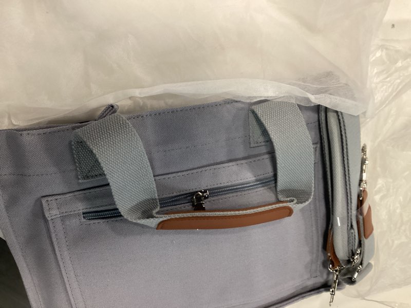 Condition photo showing New/Like New for kkxiu large canvas tote bag for women with zipper and compartments crossbody work bible messenger purse bag with pockets