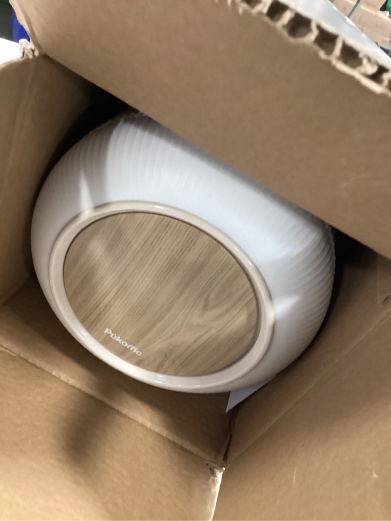 Condition photo showing Good Condition for Pukomc Smart Sensor Wastebasket, Convenient and Hygienic Easy to Use, Technology Sensor Waterproof Wastebasket Plastic Trash can for Kitchen, Bathroom, Bedroom, Living Room, Office and Outdoor 1 Pack white