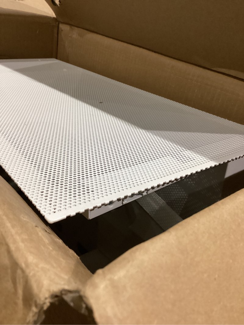 Condition photo showing As Is for Geometric Future M5 Tempered Glass Mid Tower, E-ATX/ATX Gaming Case, 1.2mm Steel, Type C, Toolless Panels, Support 420/360 Radiator, ARGB PWM 140m Fan x 5 Pre-Installed, White, GEO-M5F-W White Glass ver with 140 x5 fans