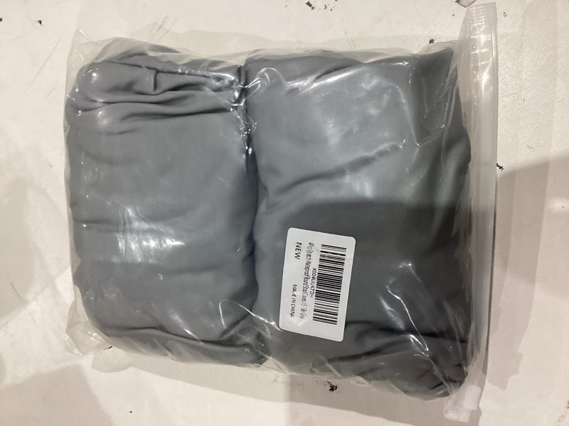 Condition photo showing New/Like New for HFCNMY Stool Covers,4Pcs Stretch Waterproof PU Bar Stool Covers Round,Leather Bar Stool Seat Cover,Round Barstool Cover Slipcover with Elastic Bands for 15-18 in Large,Gray L (15"-18") 4PCS Grey