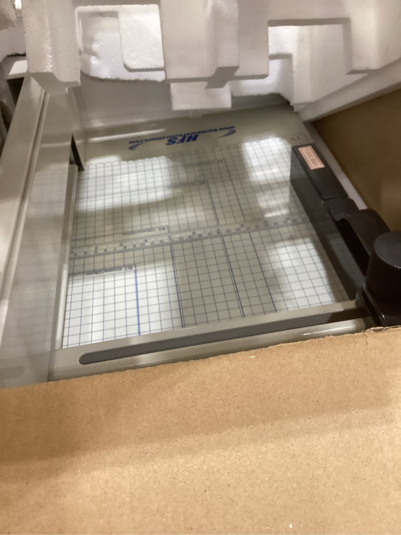Condition photo showing Good Condition for hfs(r) heavy duty guillotine paper cutter 400 sheet capacity | solid steel construction (a4-12'' paper cutter)
