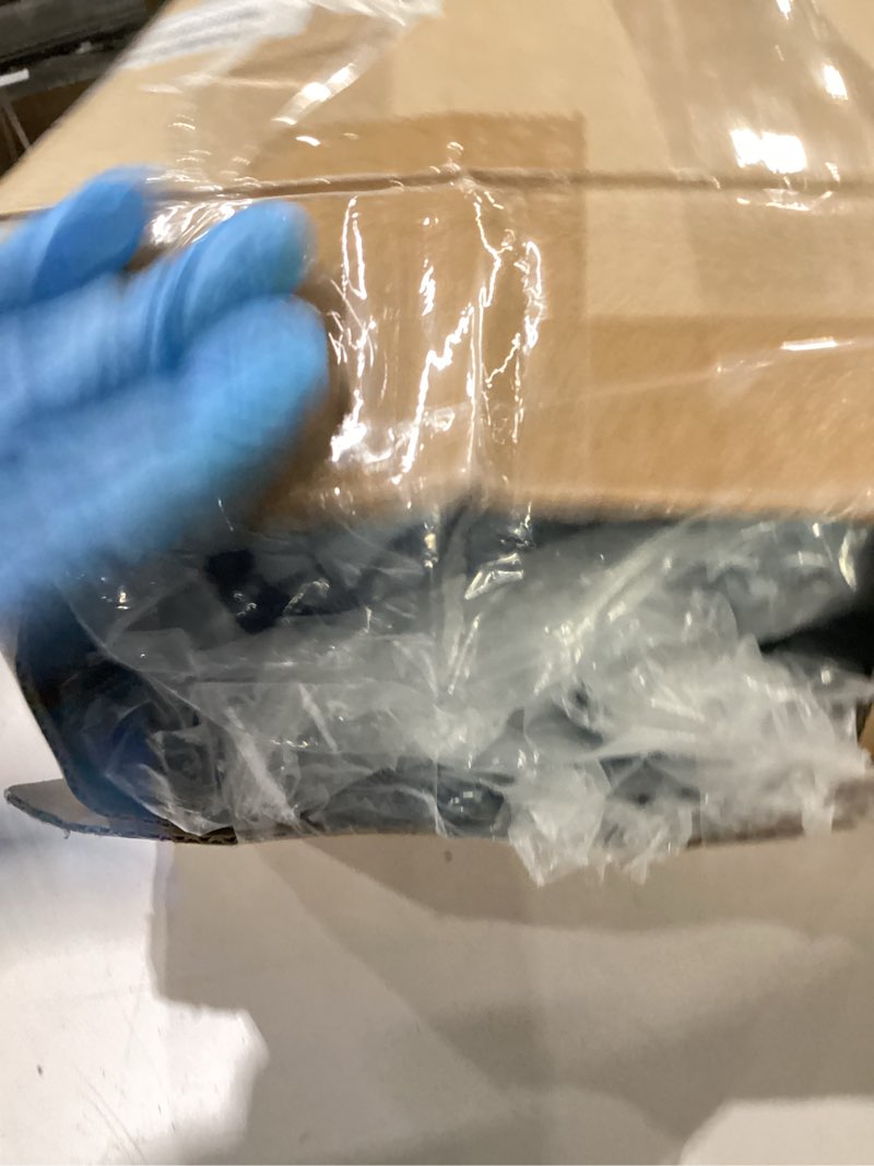 Litanika Haze Blue Comforter Set Oversized Queen - 3 Pieces Lightweight Dark Grey Colorblock Stripe 