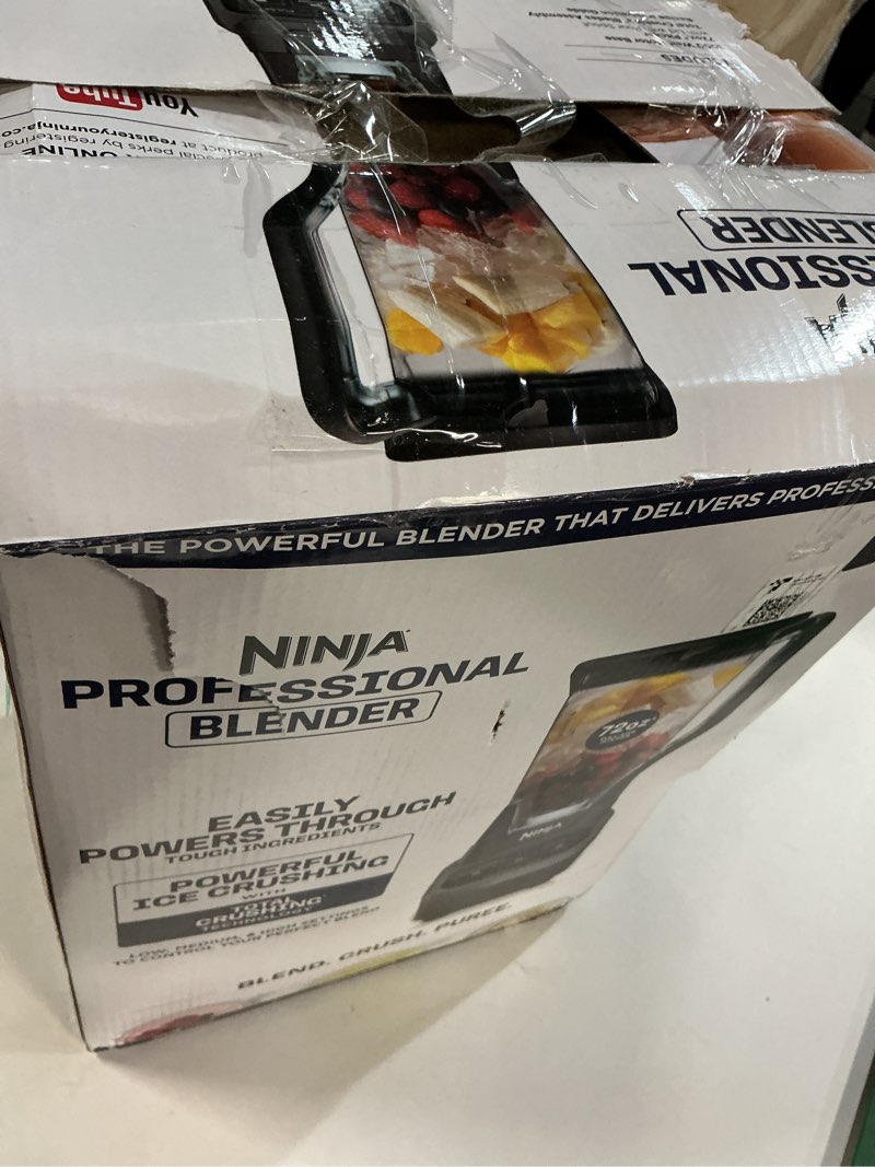 Condition photo showing Good Condition for Ninja Professional Blender 1000W, Total Crushing Technology- Smoothies, Ice Crushing & Frozen Fruit, Full-Size Countertop Blender, 72-oz. Pitcher, Black & Grey, BL610 Generation 2 (1000 Watts)