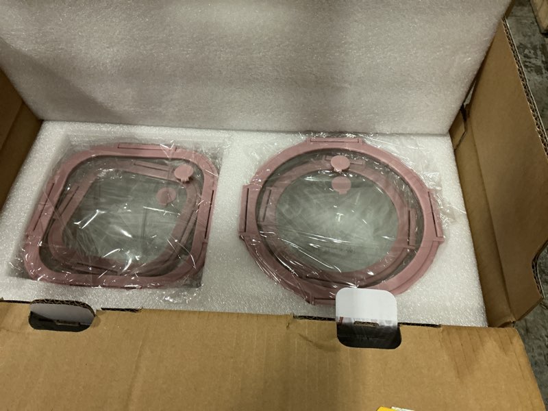 Condition photo showing New/Like New for 12-pack glass containers with tempered lids – borosilicate, oven-safe(-4°f~950°f), airtight, bpa-free, multi-size for meal prep, dishwasher safe (pink)