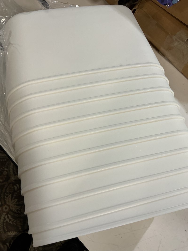 Condition photo showing New/Like New for orgidol 10 pack white plastic storage bins, storage container for organizing, storage boxes with handle for shelves, cute organizer bins for craft, snacks, pantry, cabinet, 9.69x6.7x5.7 inch 10pack white